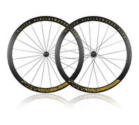 KUNYOS 30/40/50Mm Jantes De Vélo 700C Vélo De Course Avant Arrière Kit C/V/Frein sur Jante Alliage D'aluminium Blocage Rapide Kit De Roues 7/8/9/10/11/12Vitesses Cassette Avant ,d'or,50mm