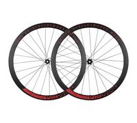 KUNYOS 30/40/50Mm Jantes Vélo 700C Vélo De Route Ensemble De Roues Avant Et Arrière Frein C/V Roues À Dégagement Rapide en Aluminium 7/8/9/10/11/12Vitesse Cassette Roulements Scellés,Rouge,40mm