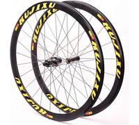 KUNYOS 38Mm Pièces Vélo Jeu De Roues pour Vélo De Course 700C Avant Et Arrière Jantes Double Paroi Alu Roulement Etanche Frein C/V QR 8~11S Volant Cassette,d'or