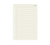 KUNYOS 45 pièces A5 A6 A7 6 anneaux feuilles mobiles cahier recharge classeur Page intérieure Budget hebdomadaire mensuel à faire ligne point grille papier papeterie(TODO,A7)