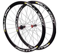 KUNYOS 700C Paire de Roues Frein sur Jante Paire de Roues de vélo de Route 7 8 9 10 11 Vitesses Cassette Pneu 40Mm Moyeu en Carbone Roues de vélo Dégagement Rapide 1865G