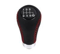 KUNYOS Bouton Uniquement Levier De Vitesse Pour Universal 5 Vitesses/6 Vitesses Élégant Pommeau De Vitesse 1 Bouton De Changement De 3 Taille Différente Linker 4 Écrous 1 Clé(Red line 6 speed)