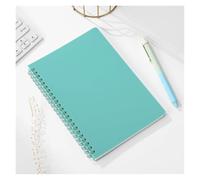 KUNYOS Cahier à spirale A5, 160 pages, papier épais, Protection des yeux, écriture lignée, for journal intime de l'école, du collège et du bureau(A5 cyan)