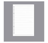 KUNYOS Classeur à spirale A4 A5 B5, 60 feuilles de recharge, Page intérieure, carnet de notes à feuilles mobiles, hebdomadaire, mensuel, grille de lignes, papeterie en papier intérieur(A5-Line)