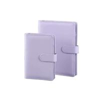 KUNYOS Classeur en cuir PU couleur A6/A5, bricolage, couverture for carnet de notes, Agenda, planificateur, papier, papeterie scolaire(Lavender,A5)