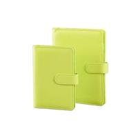 KUNYOS Classeur en cuir PU couleur A6/A5, bricolage, couverture for carnet de notes, Agenda, planificateur, papier, papeterie scolaire(Brown,A5)