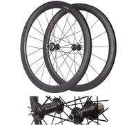 KUNYOS Ensemble De Roues Carbone Tubeless 50 Mm C/V/Frein sur Jante Vélo De Course, Roue Arrière Et Avant 700C, Vélos, Blocage Rapide, Avant 2, Arrière 5 Roulements,Noir