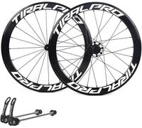 KUNYOS Ensemble De Roues De Vélo À Libération Rapide Frein sur Jante 700C Roue De Route Roulements Étanches 20/24H Alliage Alu Support Cassette 7/8/9/10/11 Vitesses,Noir