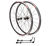 KUNYOS Ensemble De Roues De Vélo De Course 700C Jante 30 Mm Frein V/C Libération Rapide Vélo Cruiser pour Cassette 7/8/9/10/11 Vitesses Moyeu en Fibre De Carbone 1650 G,Noir