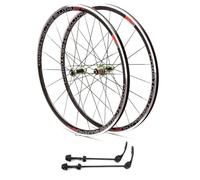 KUNYOS Ensemble De Roues De Vélo De Course 700C Jante 30 Mm Frein V/C Libération Rapide Vélo Cruiser pour Cassette 7/8/9/10/11 Vitesses Moyeu en Fibre De Carbone 1650 G,Vert