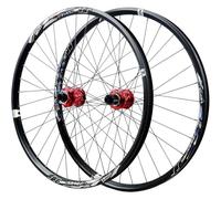 KUNYOS Ensemble De Roues De VTT DH 26/27,5/29 Pouces Roue Avant 9 * 100, Roue Arrière 10 * 135 Blocage Rapide Frein À Disque Large Roue De Descente HG MS XD,Rouge,29inch MS