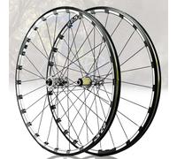 KUNYOS Essieu De Vélo 26'' 27.5'' 29'' Vélo De Montagne Avant-Arrière Double Couche De Frein À Disque 24 Trous Moyeu Straight-Pull pour 7-12 Vitesses,Argent,26inch