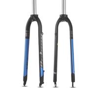 KUNYOS Fourche De Vélo 26In 27.5In 29In Vélos De Montagne Fourche Rigide 1-1/8 '' Tube Droit Vélo De Route Hard Fork Alloy Disc Brake Bikes Fourche Avant Dégagement Rapide 9 * 100Mm,Bleu,27.5inch