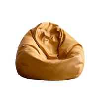 KUNYOS Grande Housse de Pouf en Faux Cuir de 4 Pieds, sans Remplissage, Pouf d'extérieur, Chaise Longue, Pouf Moviesac(Yellow,D2.3ft-Cover-Kids)