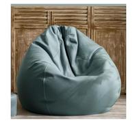 KUNYOS Grande Housse de Pouf en Faux Cuir de 4 Pieds, sans Remplissage, Pouf d'extérieur, Chaise Longue(Dust Green,D3.3ft-Cover-Adults)