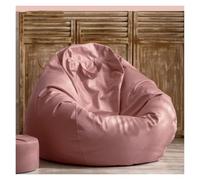 KUNYOS Grande Housse de Pouf en Faux Cuir de 4 Pieds, sans Remplissage, Pouf d'extérieur, Chaise Longue(Bean Pink,D4.5ft-Cover-Giant)
