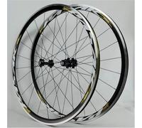 KUNYOS Jante De Paire De Roues De Vélo De Course De Route 700C Superlight, Roue De Vélo Frein C/V Moyeux De Cassette 7-11 Vitesses Roulement Scellé 6T QR Wheelet,Jaune