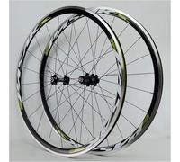 KUNYOS Jante De Paire De Roues De Vélo De Course De Route 700C Superlight, Roue De Vélo Frein C/V Moyeux De Cassette 7-11 Vitesses Roulement Scellé 6T QR Wheelet,Vert