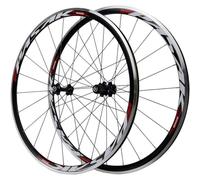 KUNYOS Jante De Paire De Roues De Vélo De Course De Route 700C Superlight, Roue De Vélo Frein C/V Moyeux De Cassette 7-11 Vitesses Roulement Scellé 6T QR Wheelet,Rouge