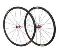 KUNYOS Jante De Vélo 40/50 Mm 700C en Alliage D'aluminium pour Vélo De Course, Jeu De Roues, Frein sur Jante, Roue Arrière, Roue Avant, Rayons 16/21 Trous, Serrage Rapide,Rouge,40mm
