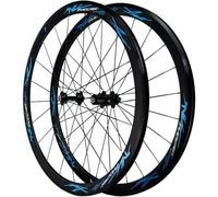 KUNYOS Jante De Vélo De Route 700C 28 Pouces Roue De Vélo Double Paroi Jante Coupée 7 8 9 10 11 12 Vitesses pour Freins C/V Freins sur Jante QR, 40MM,Bleu