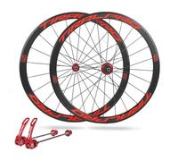 KUNYOS Jeu De Roues De Vélo De Course 700C À Serrage Rapide, Frein sur Jante, Roue Avant Et Arrière pour Vélos, Jante en Alliage D'aluminium 20/24H, Moyeux pour Cassettes 8/9/10/11 Vitesses
