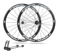 KUNYOS Jeu De Roues De Vélo De Course 700C À Serrage Rapide, Frein sur Jante, Roue Avant Et Arrière pour Vélos, Jante en Alliage D'aluminium 20/24H, Moyeux pour Cassettes 8/9/10/11 Vitesses
