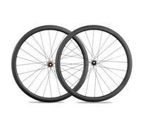 KUNYOS Jeu De Roues De Vélo De Course en Carbone Ultraléger 700C, Largeurs De Jante 35/38/40/54/57/60 Mm, Frein À Disque avec Fixation Centrale, Pignon 36 Dents, 24H, Compatible avec HG/XDR
