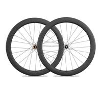 KUNYOS Jeu De Roues De Vélo De Course en Carbone Ultraléger 700C, Largeurs De Jante 35/38/40/54/57/60 Mm, Frein À Disque avec Fixation Centrale, Pignon 36 Dents, 24H, Compatible avec HG/XDR