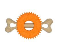 KUNYOS Jouets for Chiens de Compagnie, résistants à la Mastication, Pas faciles endommager, Interaction en extérieur, Soins dentaires(Orange,Bones Wheel)