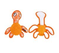 KUNYOS Jouets for Chiens de Compagnie, Tissu Oxford résistant aux morsures, Jouets à mâcher Anti-Fuite Nourriture, appareils sonores(Orange)