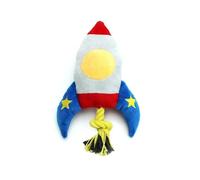 KUNYOS Jouets for Chiens, Jouets en Peluche Forme d'avion et de fusée, Compagnie, nœuds résistants à la Mastication, tir Corde Dentition(Rocket)