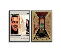 KUNYOS Lot de 2 affiches du film d'horreur classique sans cadre The Shining Poster sur toile 30 x 45 cm Style 2