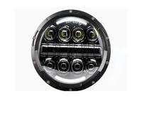 KUNYOS Moto Projecteurs LED Phare De Moto À LED De 7 Pouces Projecteur Pièces Éclairage Homologué DOT(E-Black 16)