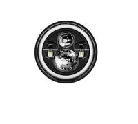 KUNYOS Moto Projecteurs LED Pour CB400 Pour CB500 Pour CB1300 Pour Hornet 250 900 Pour VTECVTR250 Phare LED H4 Pour Moto Faisceau Haut/bas De 7 Pouces Rond(1PC Black)