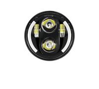 KUNYOS Moto Projecteurs LED Pour Dyna Pour Sportster Pour Softail 5 3/4 Pouces 5.75 PoucesPhare Avant LED Pour Moto Compatible Avec(40w Black Half Halo)