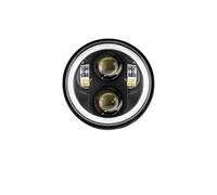 KUNYOS Moto Projecteurs LED Pour Dyna Pour Sportster Pour Softail 5 3/4 Pouces 5.75 PoucesPhare Avant LED Pour Moto Compatible Avec(40w Black Halo)