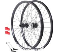 KUNYOS Moyeu de Roue de VTT 26 Pouces, Jantes pour Frein à Disque QR 100/135 mm, Ensemble de Roues 32H, Avant 2, arrière 4 roulements, moyeux HG pour Cassettes 8-12 Vitesses,Noir