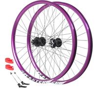 KUNYOS Moyeu de Roue de VTT 26 Pouces, Jantes pour Frein à Disque QR 100/135 mm, Ensemble de Roues 32H, Avant 2, arrière 4 roulements, moyeux HG pour Cassettes 8-12 Vitesses,Violet