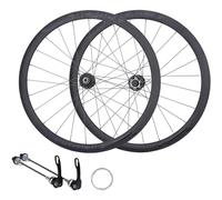 KUNYOS Paire De Roues De Route 700C Frein À Disque, en Alliage, QR/Axe Traversant Avant 2 Moyeux Arrière À 4 Roulements 38Mm Hauteur De Cadre Paire De Roues Support 8-11 Vitesses