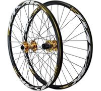 KUNYOS Paire De Roues De Vélo De Montagne, 26/27,5/29 Pouces Double Paroi en Alliage D'Aluminium Hybride/VTT Jante De Vélo Frein À Disque Compatible 7/8/9/10/11 Vitesses,d'or,27.5inch