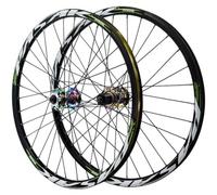 KUNYOS Paire De Roues De Vélo De Montagne, 26/27,5/29 Pouces Double Paroi en Alliage D'Aluminium Hybride/VTT Jante De Vélo Frein À Disque Compatible 7/8/9/10/11 Vitesses,Vert,29inch