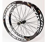 KUNYOS Paire de Roues de vélo de Route 700C * 23C-25C-28C 40 / 50MM Alliage d'aluminium C/V Frein Libération de la Jante pour 7 8 9 10 11 Vitesses Moyeux Rapides 20H 120 clics,Blanc,40mm