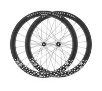 KUNYOS Paire De Roues De Vélo De Route 700C Jantes À Double Paroi en Fibre De Carbone Moyeux À Roulement D'Axe Traversant 7 8 9 10 11 12 Vitesses Cassette Center Lock Frein À Disque