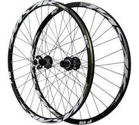 KUNYOS Paire De Roues De Vélos De Montagne 26/27.5/29In Jantes À Double Paroi Roues À Blocage Rapide Frein À Disque 32H Moyeu Avant Et Arrière pour Cassette 7-12 Vitesses,Gris,26inch