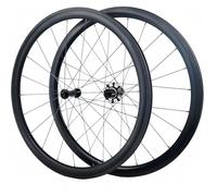 KUNYOS Paire de Roues en Carbone 700C, Hauteur 40/50/55 mm, Compatible avec Les Freins C/V, moyeux à Traction directe, Aluminium 7075, 1600-1735G,Noir,40mm