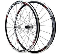 KUNYOS Paire Vélo Route Roues 700C Alliage D'aluminium Double Paroi Jantes Profondeur 30Mm 20/24 Trous Roulements Moyeux Freins C/V QR-100/130Mm Cyclocross Roues pour 7 À 12 Vitesses Cassette,Rouge