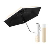 KUNYOS Parapluie de poche léger et compact, par temps ensoleillé ou pluvieux. Parasol pliable for femme, protection solaire extérieure.(Yellow)