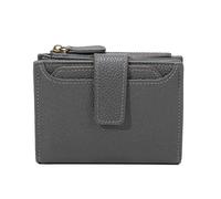 KUNYOS Portefeuille Court for Femme, Portefeuille à Trois Volets en Cuir PU, Brosse antivol RFID, Accessoires de Mode, Cadeaux Vacances Femmes(Grey)