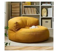 KUNYOS Pouf rempli avec Remplissage, Pouf étanche, Chaise de Jardin, Plage, Piscine, Salon, siège de canapé(Yellow-Single)